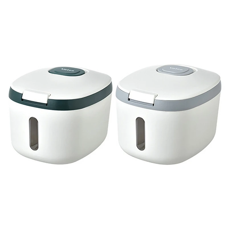 5Kg Rice Bucket Sealed Rice Dispenser Insect Moisture Proof Sealed Rice Storage Container Grain Storage Box