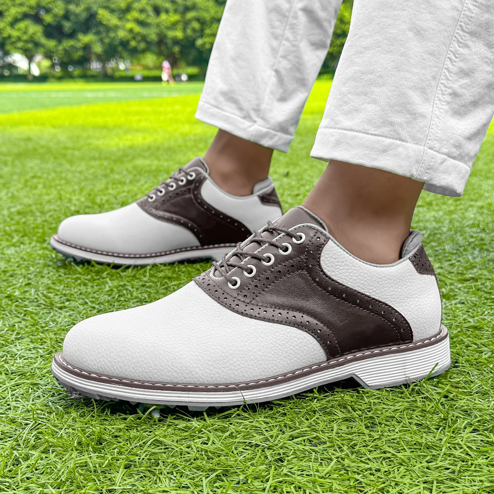 New Men's Golf Shoes Waterproof Lightweight Golf Shoes Comfortable Soft Sole Outdoor Training Sneakers