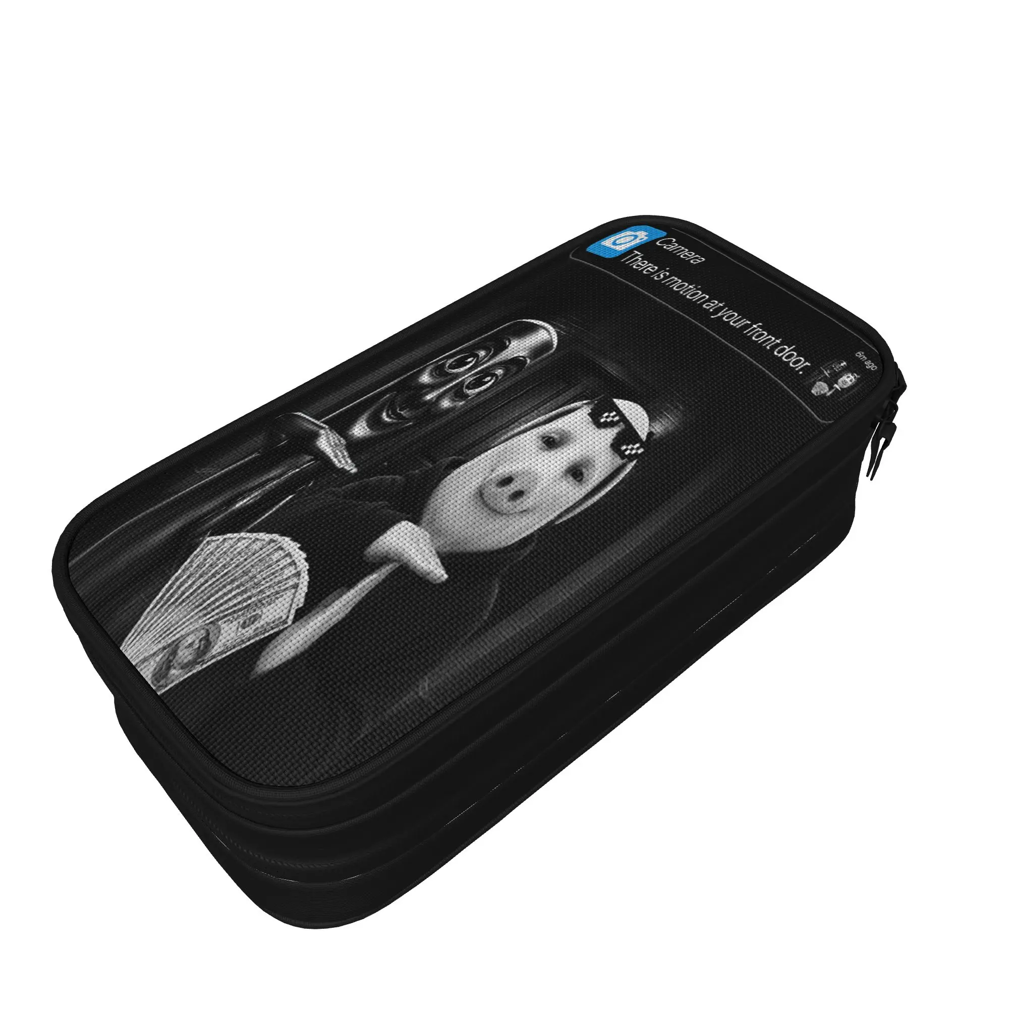 There is Motion at Your Front Door Tung Tung Tung John Pork Pencil Case  Canvas Pencil Pouch Girls Boys School Pencil Cases