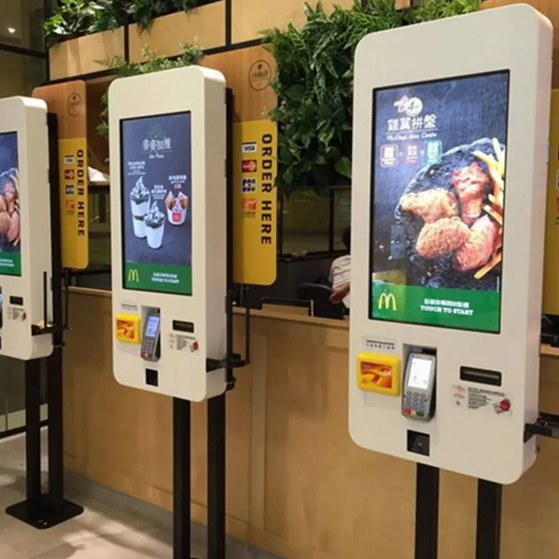 YoursJoys  Auto Android Self Service Ordering Indoor Kiosk Stand Touch Screen In Restaurant