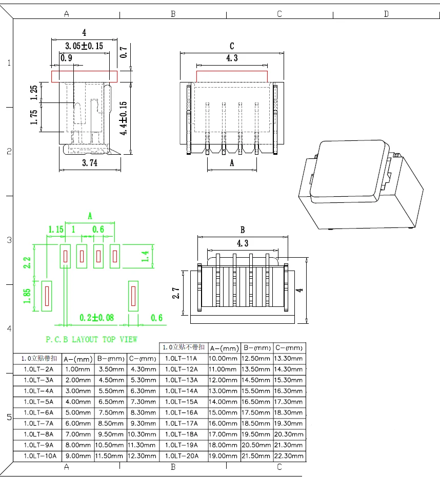 10PCS/BM08B-SRSS-TB  BM09B-SRSS-TB  BM10B-SRSS-TB  BM11B-SRSS-TB  BM12B-SRSS-TB  BM13B-SRSS-TB  BM14B-SRSS-TB  connector