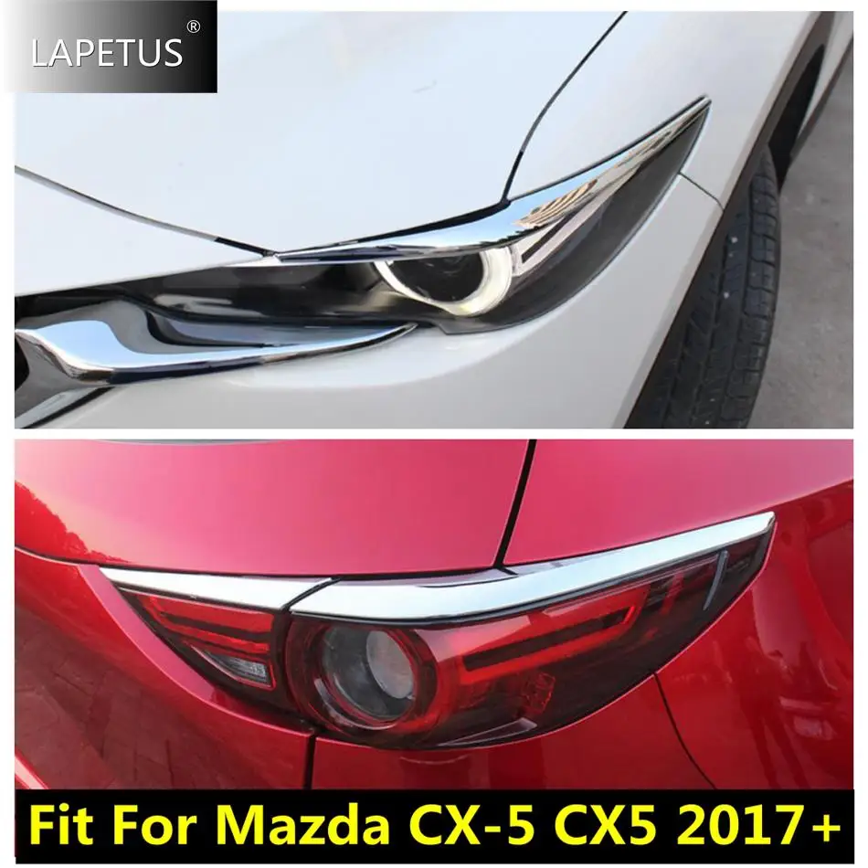 

Headlight Eyebrow Strip Cover Trim Rear Lamp Eyelid Decor Panel For Mazda CX-5 CX5 2017 - 2023 Car Accessories Carbon Fiber Look