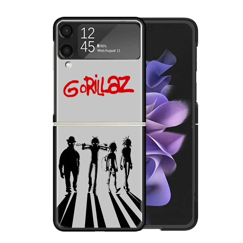 Gorillaz Anime Clear Phone Case For Samsung Z Flip 5 4 3 Galaxy ZFlip 6 5G Shockproof Hard Print Cover TPU PC Coque