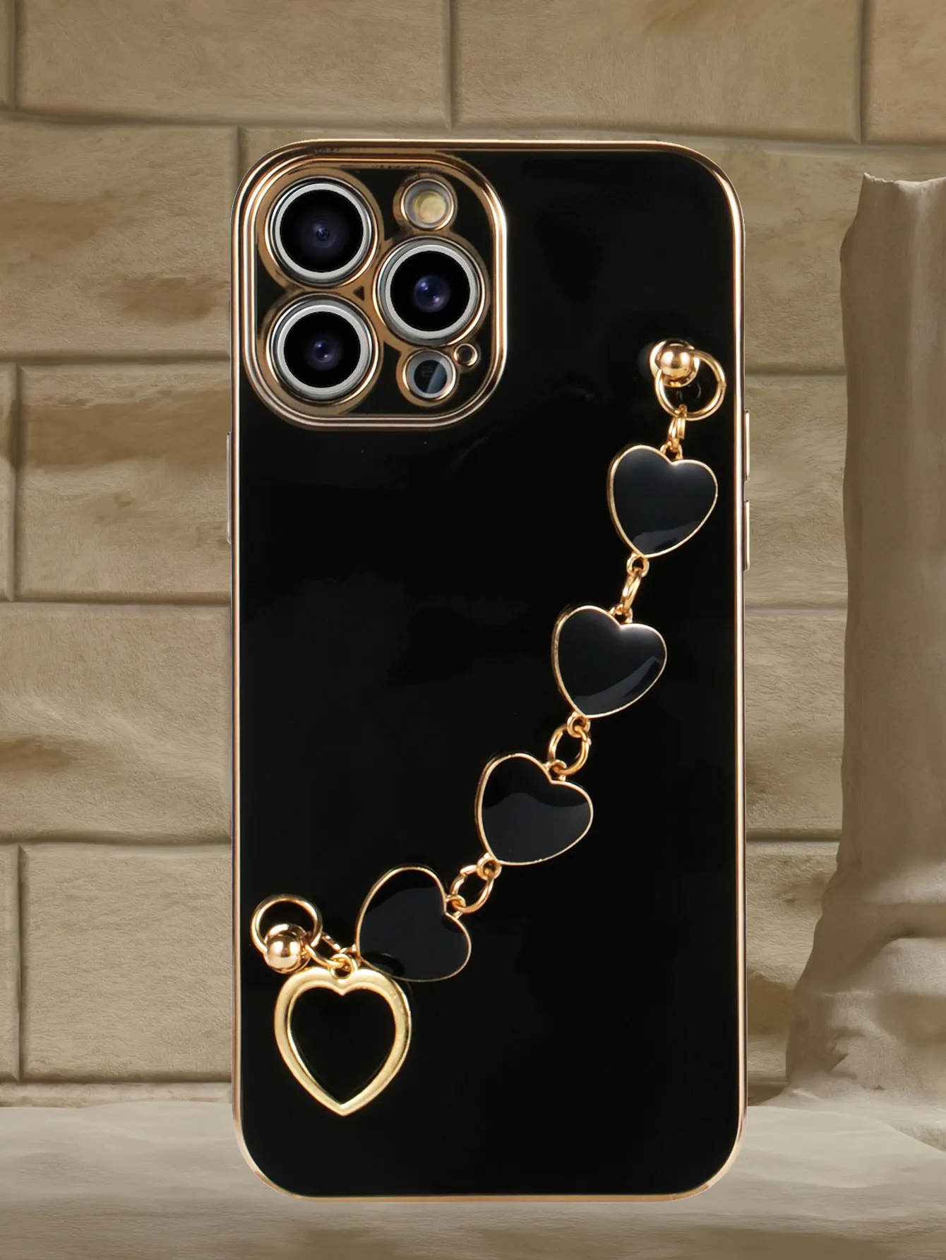 موضة تصفيح الحب سوار على شكل قلب سلسلة قضية الهاتف لسامسونج غالاكسي S26 S25 الترا S24 S23 FE S22 S21 S20 S10 زائد الغطاء الخلفي