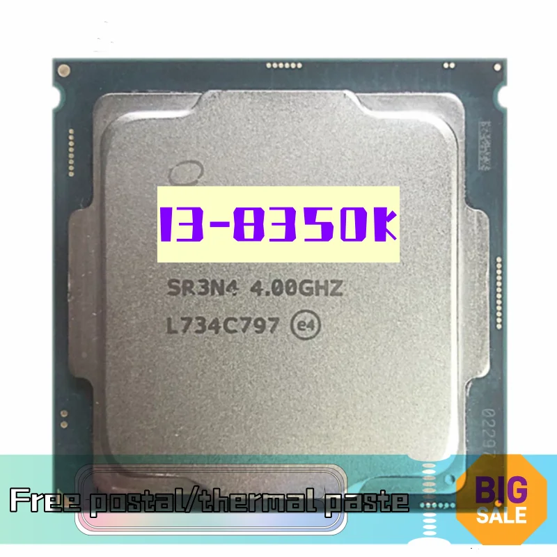 

Core i3 8350K i3-8350K 4GHz Quad-cores Four-threaded 8M 95W LGA 1151 CPU Processor