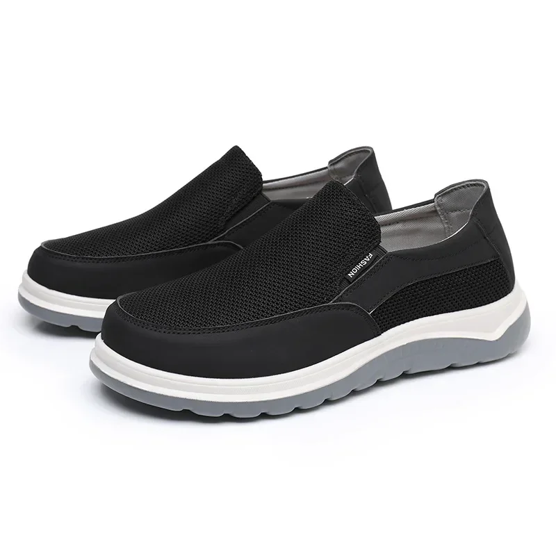 Men's Canvas Shoes with Soft Soles Casual Breathable Comfortable Sliding Sleeves Men's Cloth Shoes Men's Oxford Sneakers