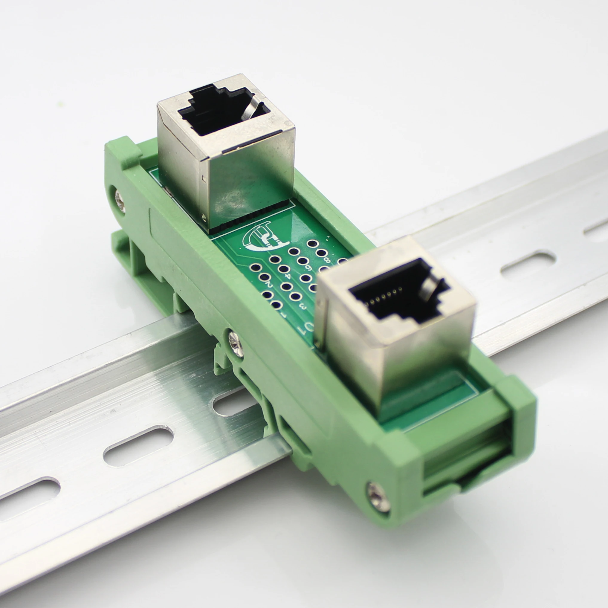 Mounting adapter can be used as end stop  gray green black Circuit Board Mounting Bracket For Mounting DIN Rail