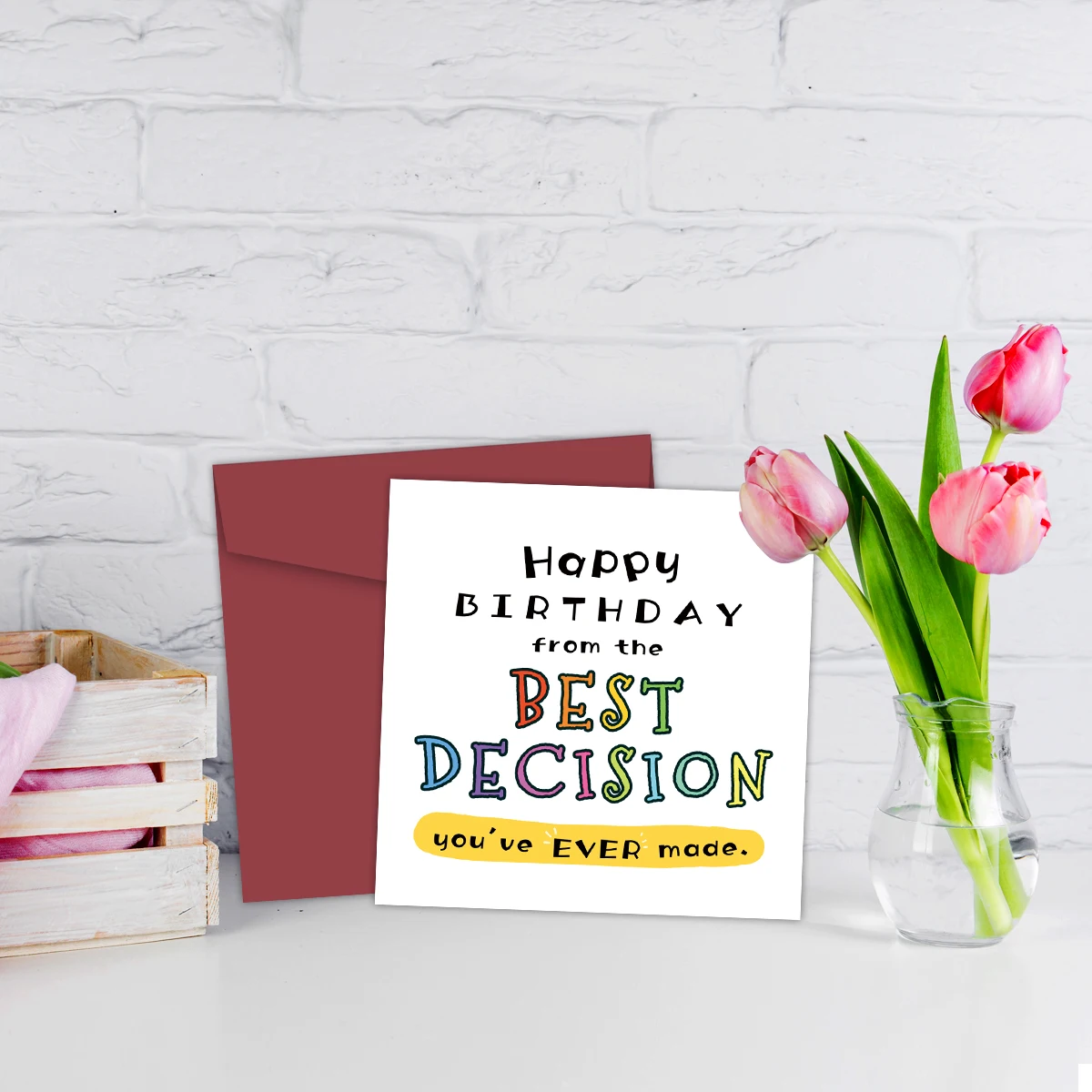 1pc lustige Geburtstags karte für Freund Freundin Ehemann Frau, die beste Entscheidung, die Sie jemals getroffen haben, alles Gute zum Geburtstag Gruß karte Geschenke – Detail 11