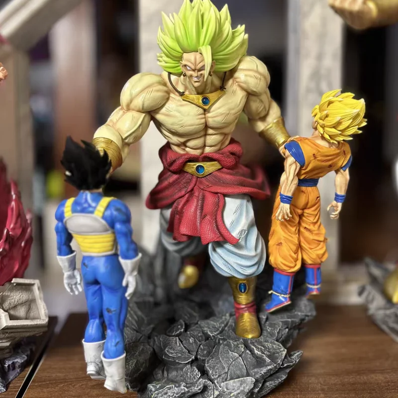 

54cm Break Studio Gk Dragon Ball Z Vegeta Son Goku Broli Anime Action Figure Statue Model Doll Garage Kit Ornament Toys Gift