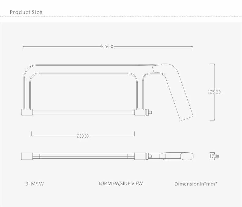 Bykski B-MSW Mini-Bügelsäge zum Schneiden von Acryl-PMMA-PETG-Hartrohren/PC-Kühlung, starres Rohrsägenwerkzeug