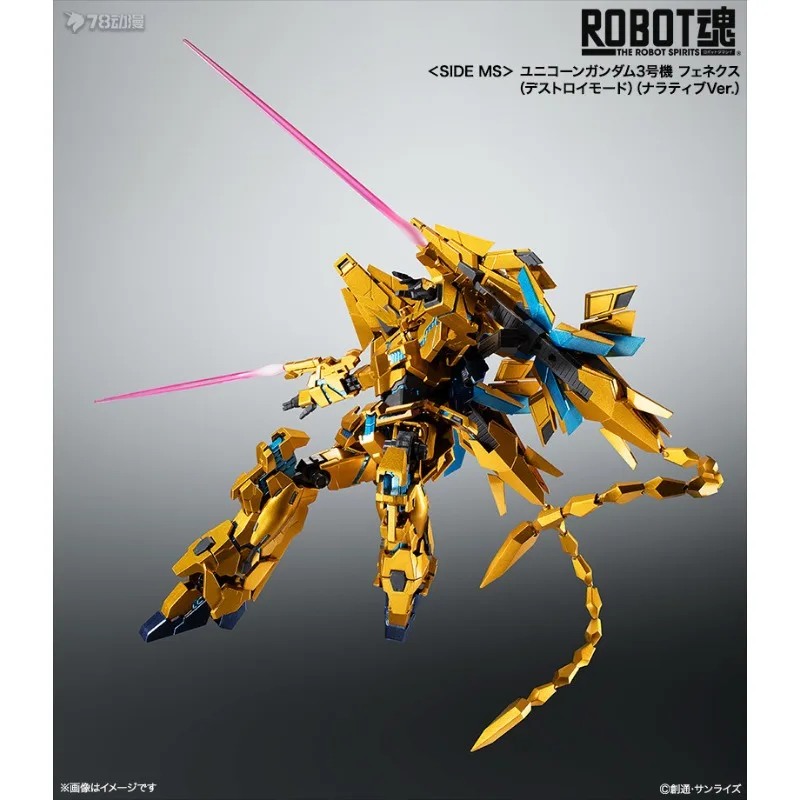 BANDAI Original ROBOT Soul Series Unicorn 3 Phoenix NT Ver Anime figura de acción modelo juguetes modelo móvil adornos regalos para niños