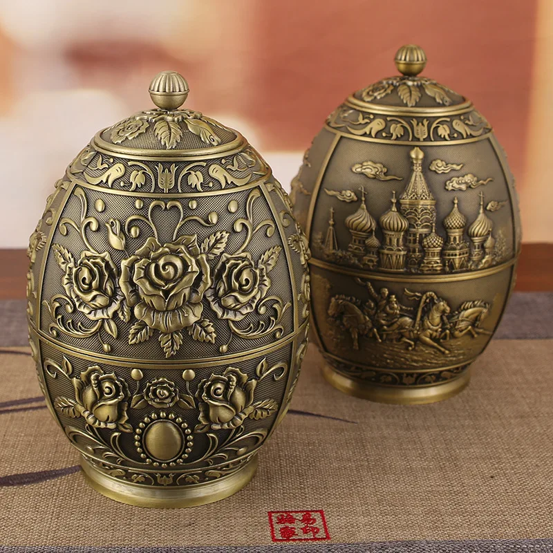 

Creative Loose Leaf Tea Container Retro Style Metal Large Tea Storage Jar Kitchen Canister for Loose Tea Coffee Candy