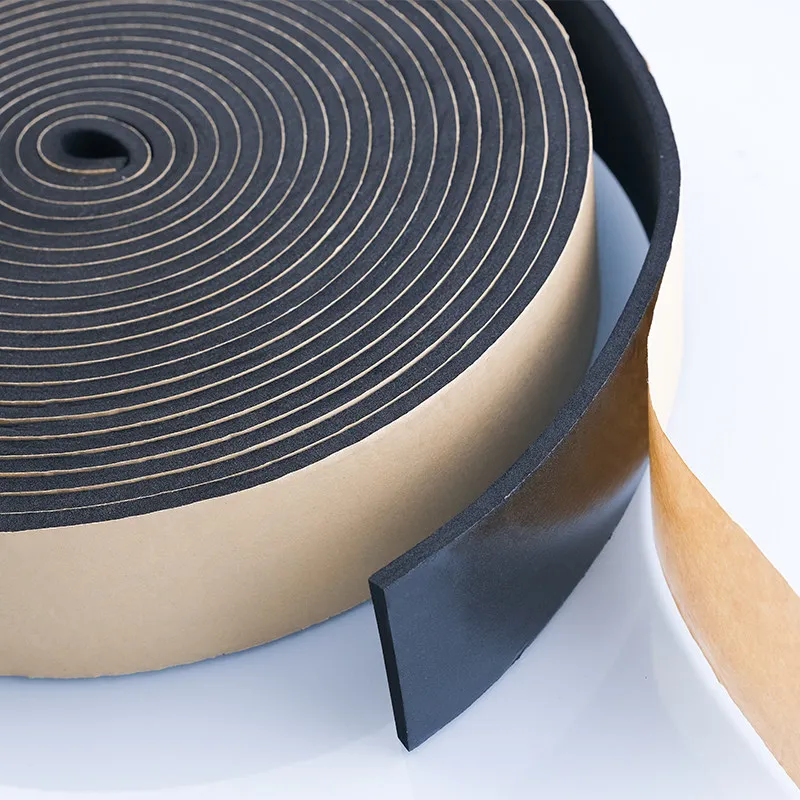2/5m Black EPDM Foam Strip Self Adhesive Sponge Seal Strip Soundproof Anti-collision Seal Strip