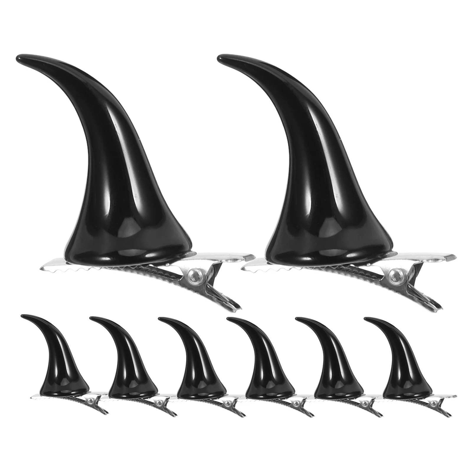 4 أزواج من مشابك الشعر على شكل قرون الشيطان دبوس شعر على شكل قرون قوطية لحفلات الهالوين التنكرية إكسسوار شعر للنساء