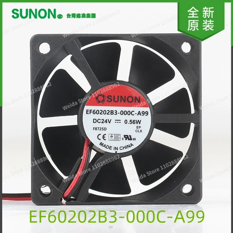 SUNON/ Jianzhun EF60202B3-000C-A99 6020 5V 12V 48V DC 24V 0.56W frequency converter cooling fan