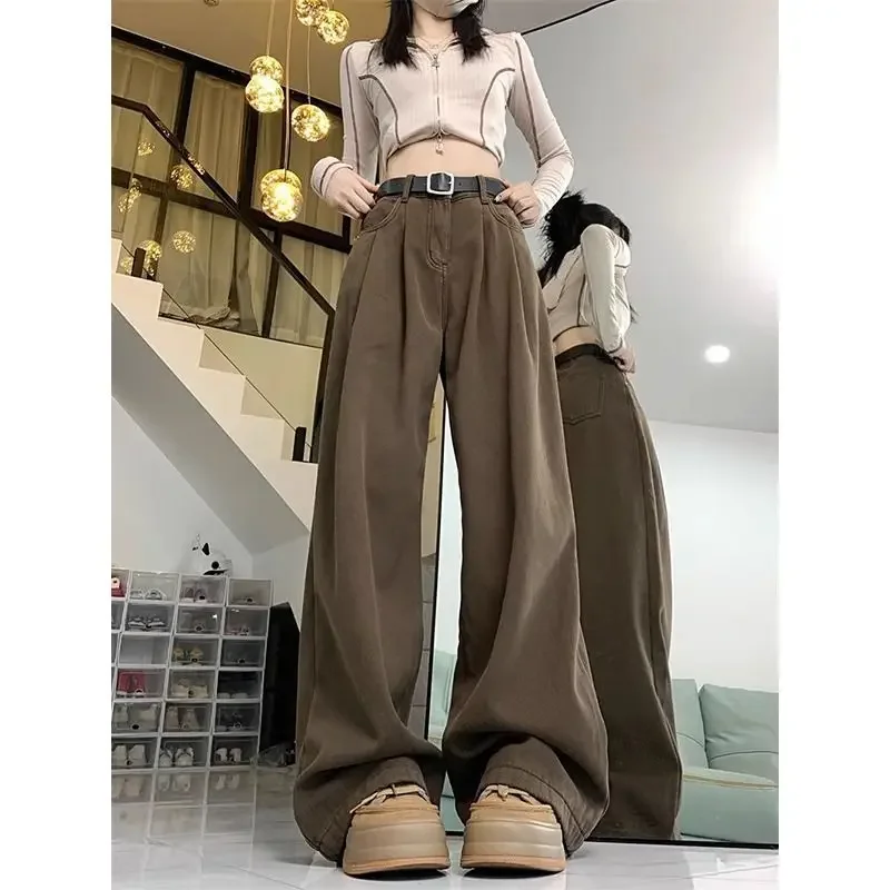 Women's Leather Slim Short Coats Black Sling Wide Leg Pant Three Piece Set Spring Autumn Lady Graceful Cool Jacket Trousers Suit