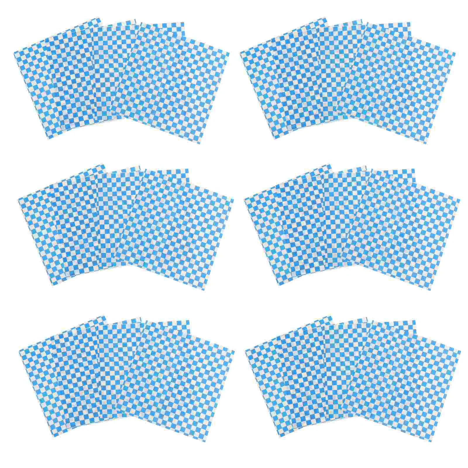 50 Sheets Checkerboard Burger Food Wrapping Paper Rice Ball Bento Baking Bread Mat Grease-proof Sandwich Cake Wrappers Compact