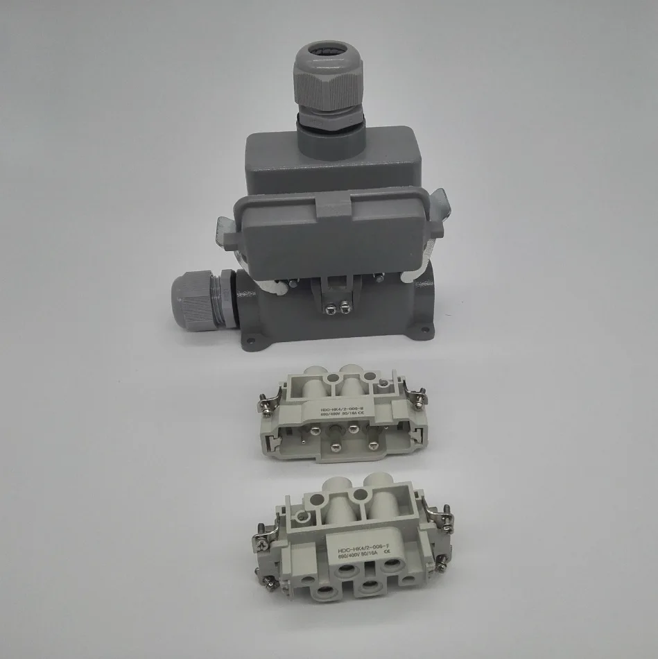 Heavy duty connector aviation plug rectangular high current industrial connector 80A4 core high current connector