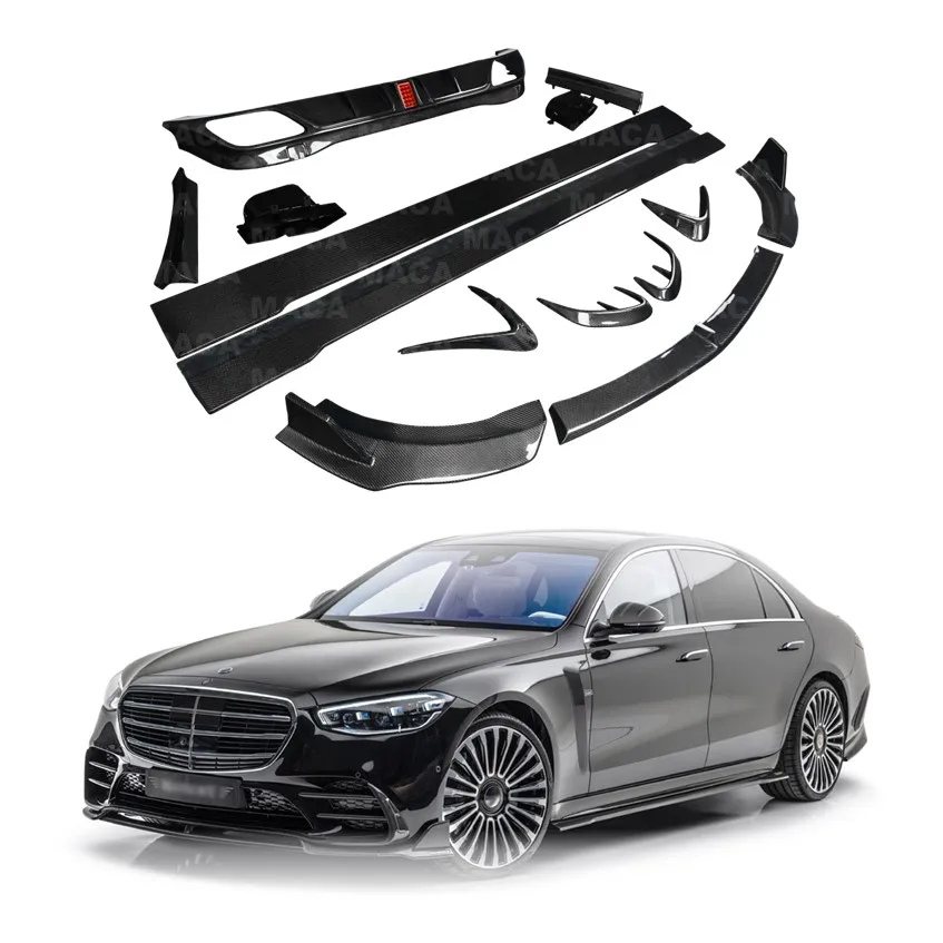 for  Premium Carbon Fiber Mansori Style Body Kits For Mercedes Benz S Class S450L S500 W223 2021-2023