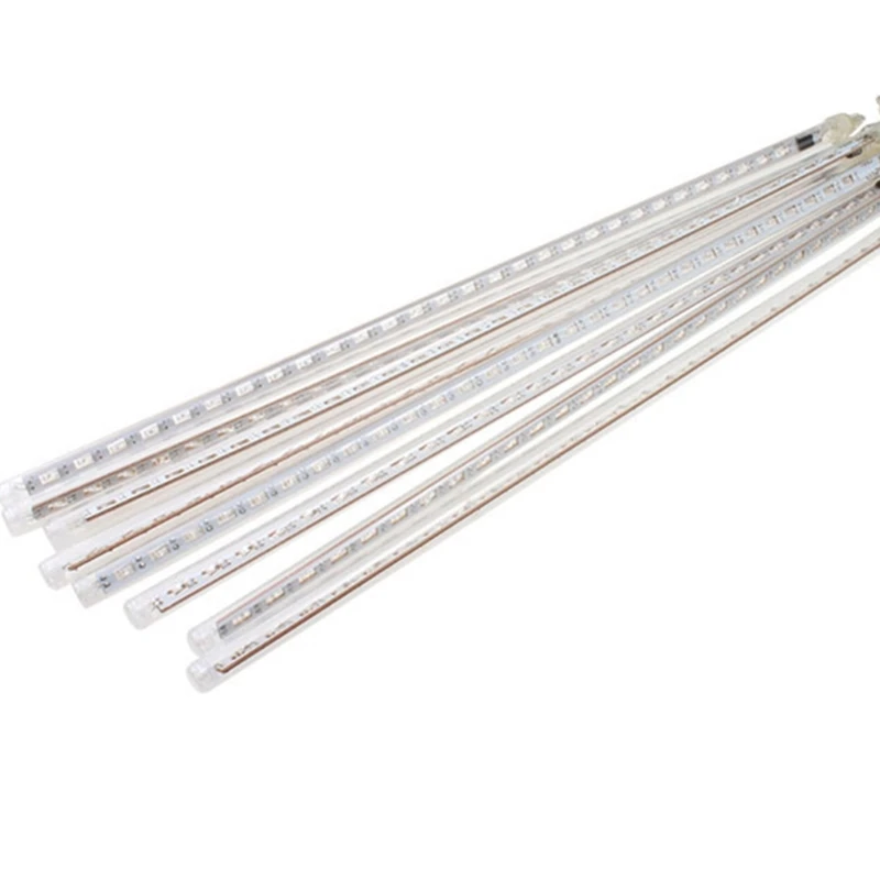 50 سنتيمتر أضواء LED النيزك دش المطر 8Tube شجرة عيد الميلاد في الهواء الطلق ضوء الاتحاد الأوروبي التوصيل