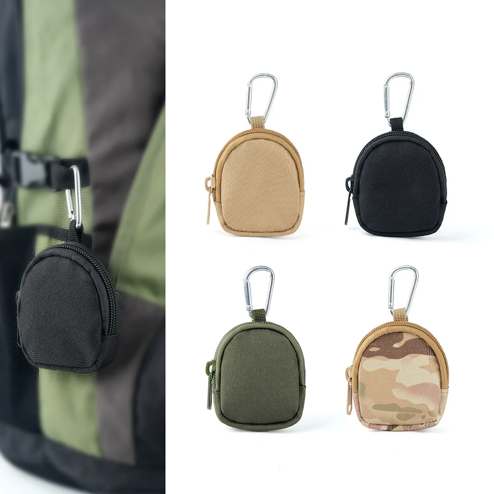 Mini Keychain Pouch, Black Mini Coin Purse Keychain Coin Pouch for Earphone Car Key Backpack Accessory Pouches