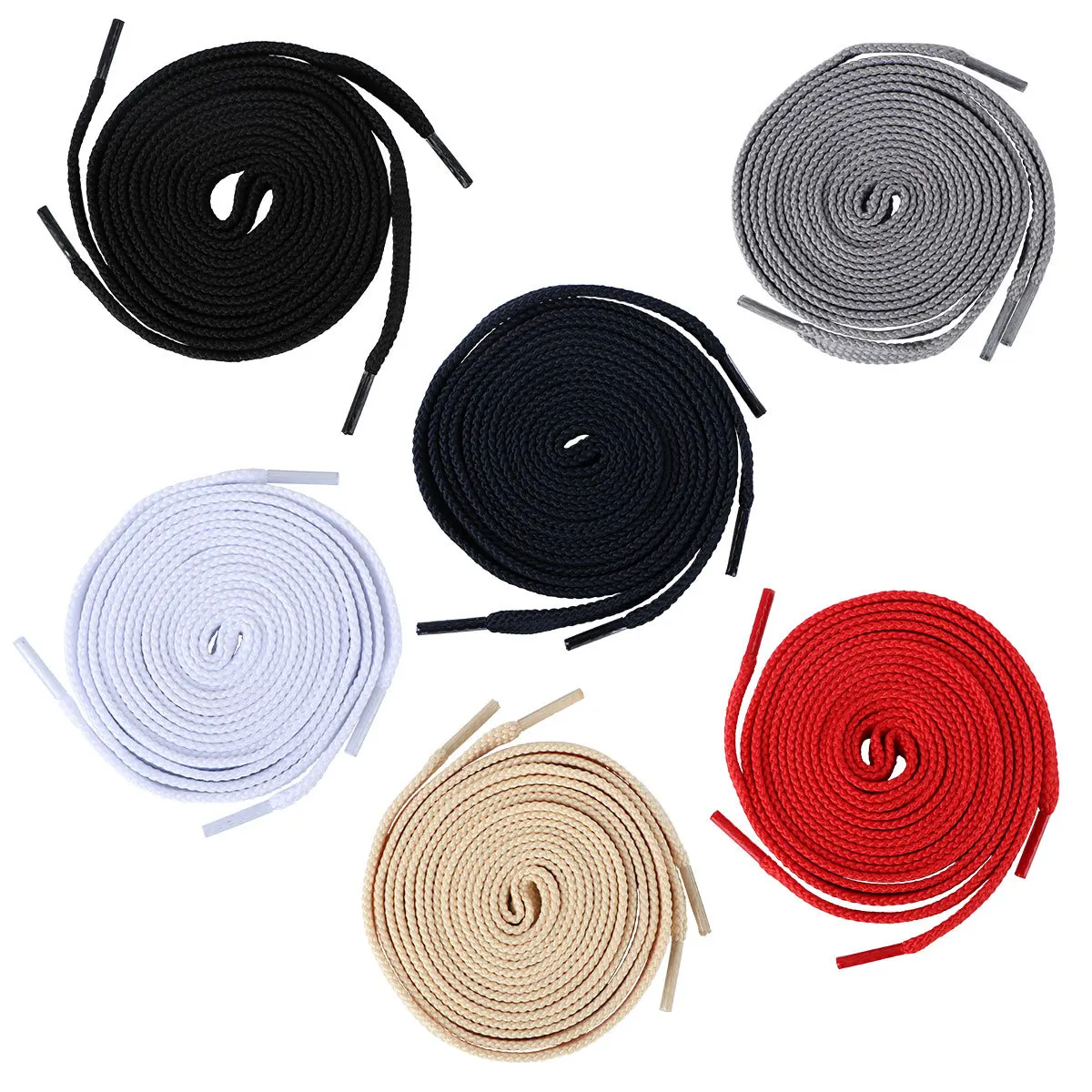 6 أزواج من أربطة الحذاء المتينة للأحذية الرياضية غير الرسمية، رباط حذاء عملي مضاد للإيقاف، بديل رباط حذاء عملي