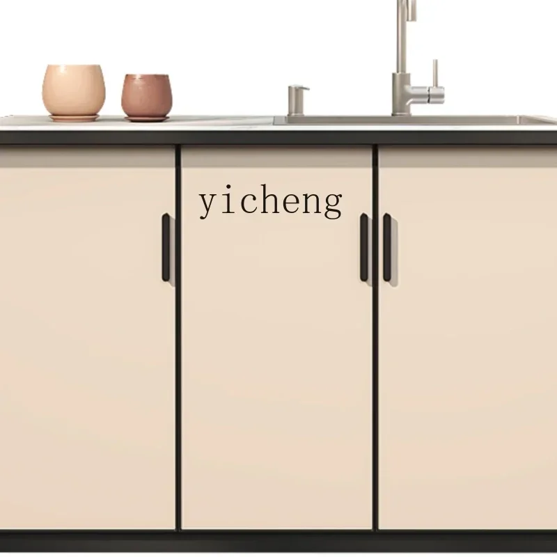 space aluminum rock slab wash basin cabinet outdoor storage cabinet cleaning tool cabinet