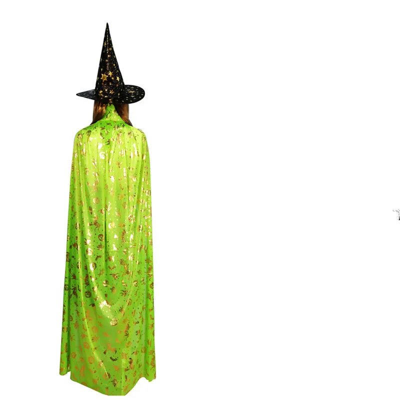 หมวกคลุมแม่มดชุดน่ากลัวฮาโลวีนสำหรับเด็ก, หมวกคอสเพลย์ของตกแต่งชุดรูปห้าเหลี่ยมชุดเชียร์ลีดเดอร์สำหรับเด็ก