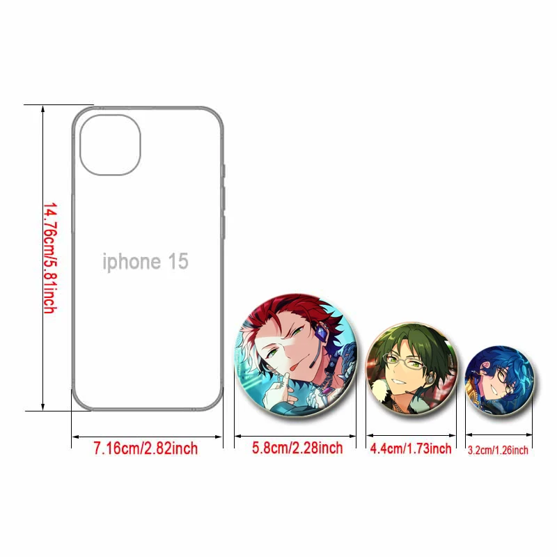 Ensemble Stars Idol Creative Brooches Figures Isara Mao Sakuma Rei Tsukinaga Pins Backpack Clothes Decoration Fashion Jewelry