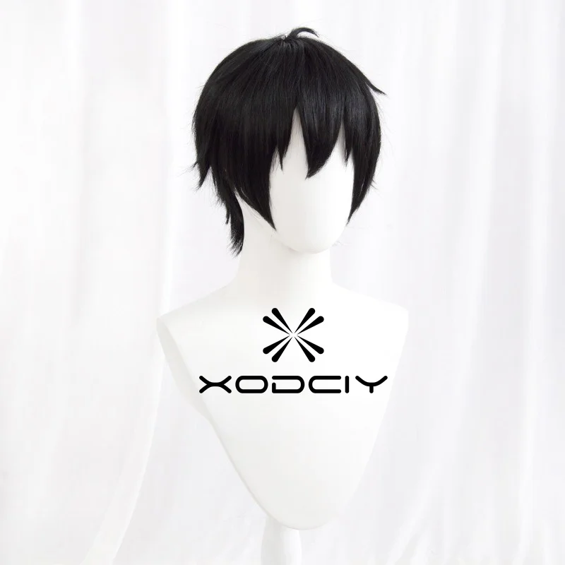 Anime Schwert Art Online Kirito Yuuki Cosplay Perücke Anime Cos SAO Kirito Schwarz Haar Yuuki Cos Perücke Wärme Widerstand Faser – Detail 2