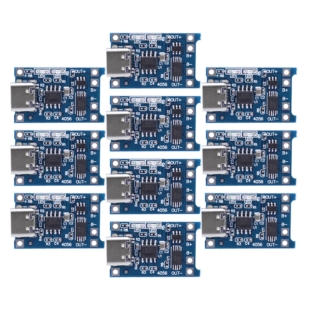 1/5/10pcs  Type-c Micro USB 4.5V-5V 18650 TP4056 Lithium Battery Protection Board Module With Protection Dual Function Board