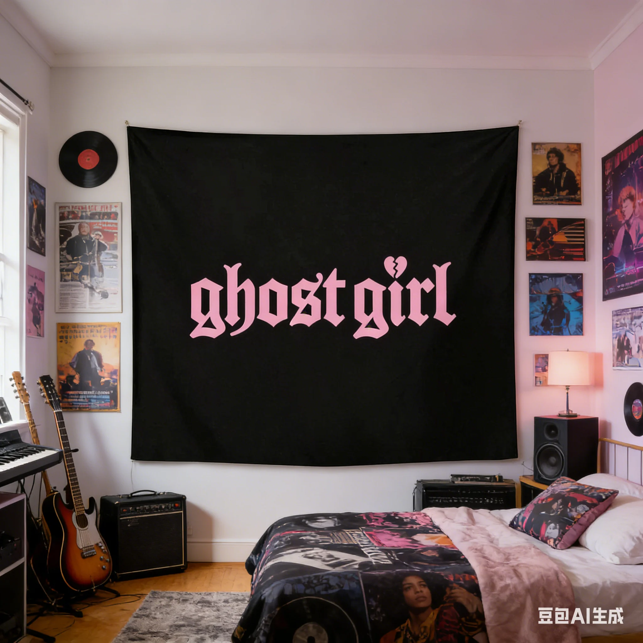 1 Stück Lil Tapestries Love Peep Rapper Wandteppich Wandbehang Raumkunst Heimdekoration Geschenk Schlafzimmer-Dekor Wohnzimmer-Türvorhang B