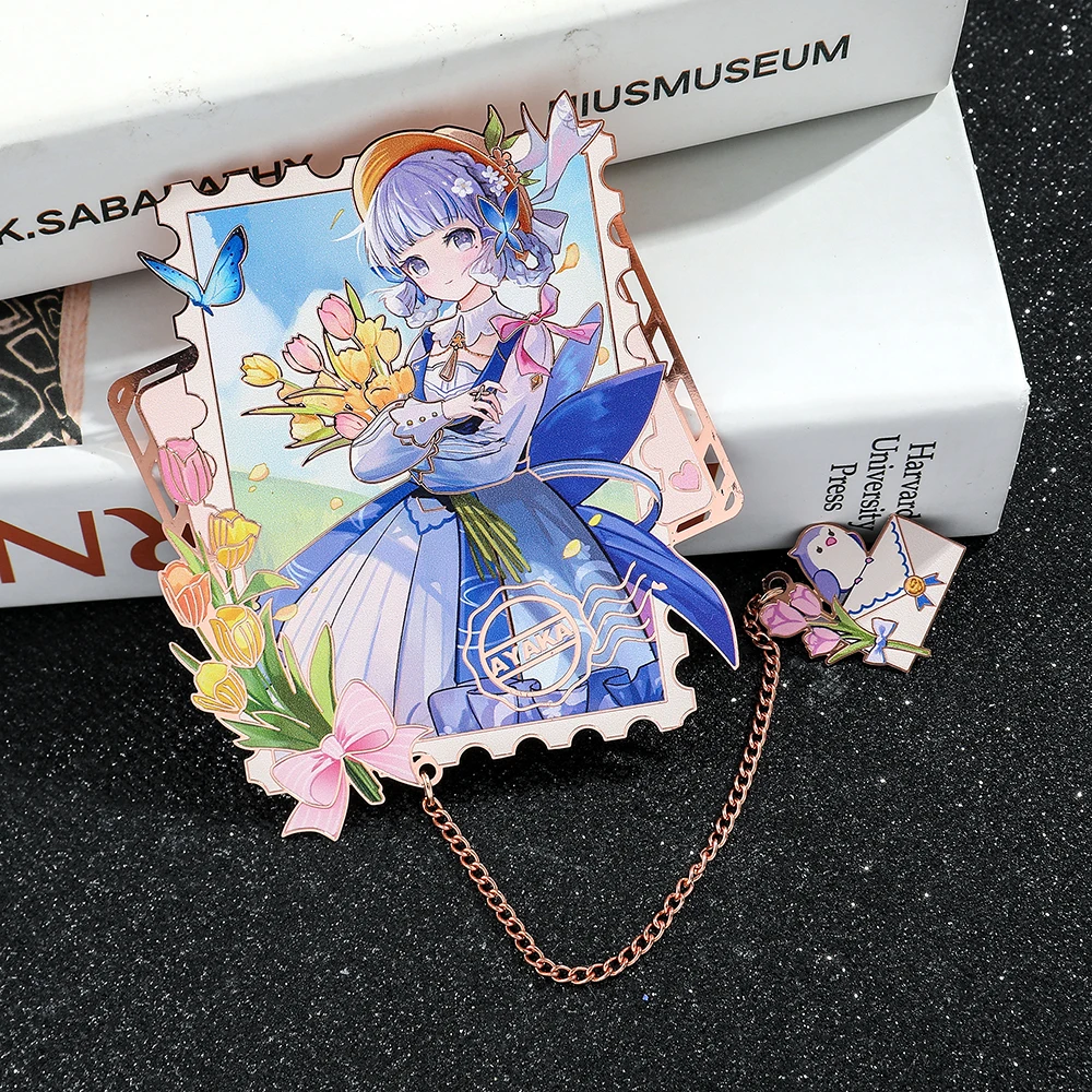 Anime kreatif, bookmark vintage, liontin logam, hadiah kekasih perempuan, koleksi alat tulis hadiah