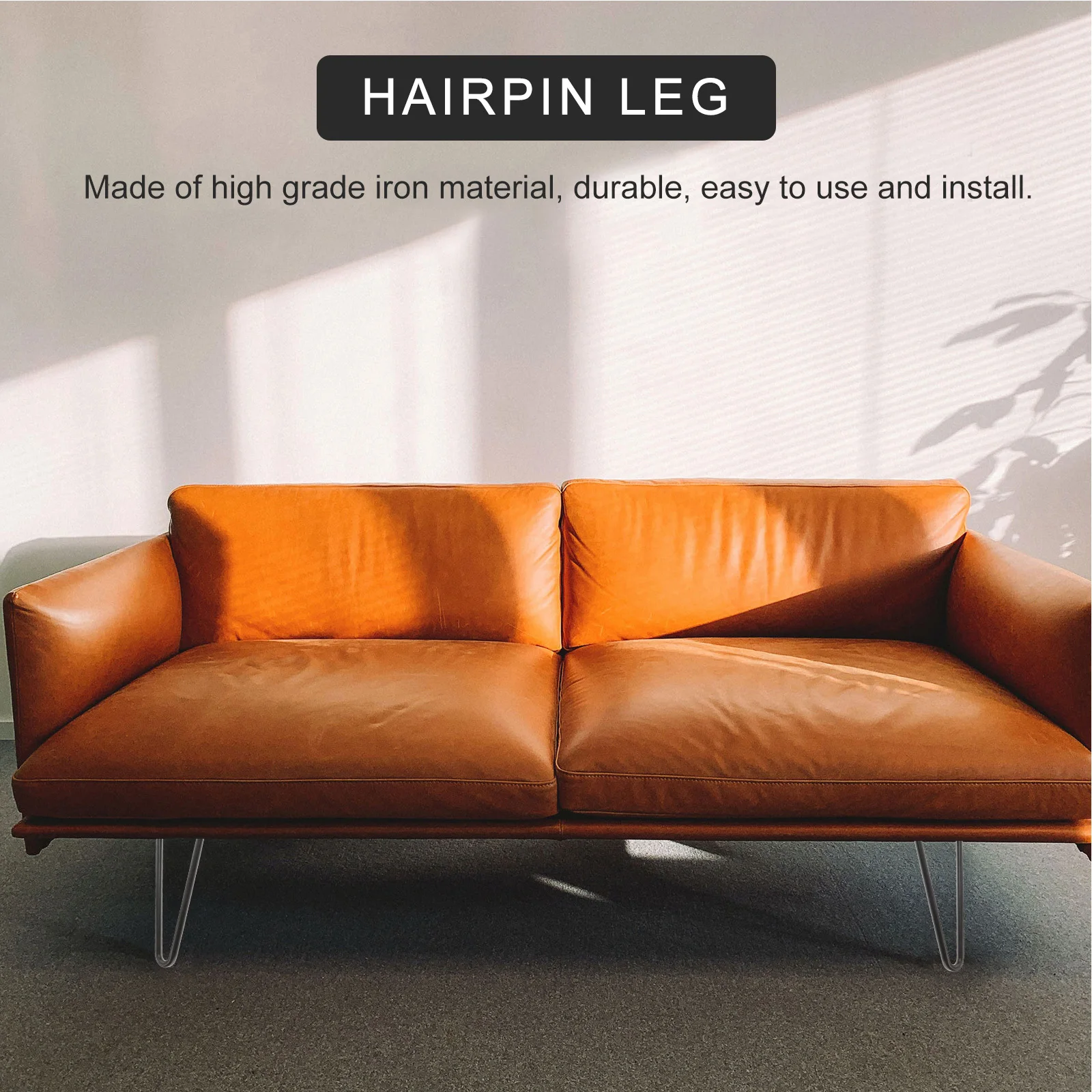 가구용 2개 20cm 금속 헤어핀 책상용 내구성 있는 교체 다리 커피 테이블 다이닝 사이드 엔드 테이블 다리