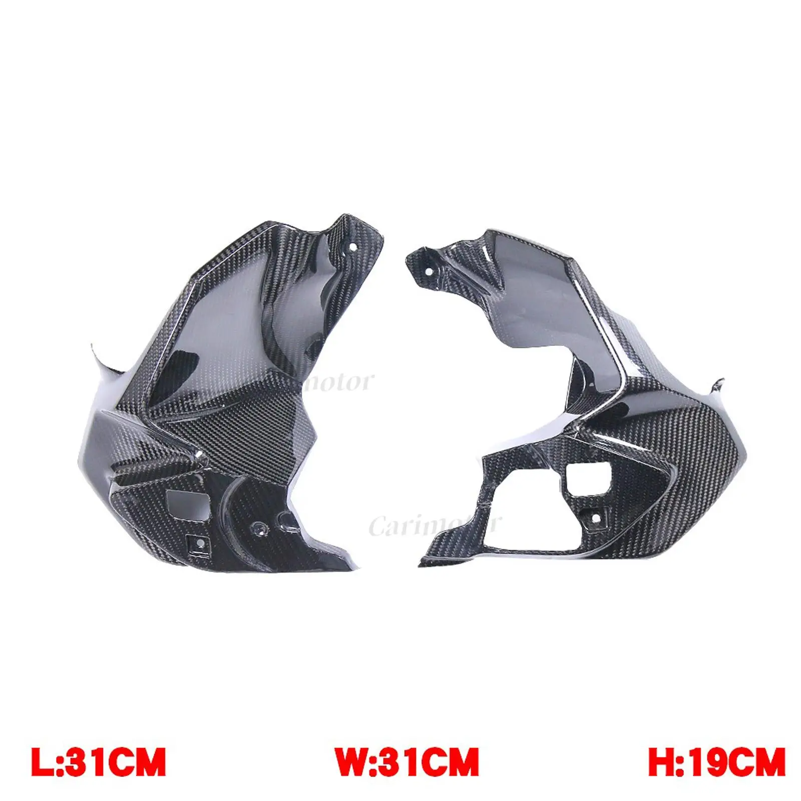 3K Twill Dry Carbon Fiber Motorcycle Air Intake Fairing Cover For BMW R1200  R1250GS