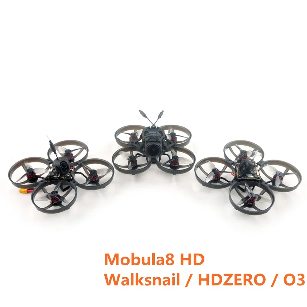 HappyModel Mobula8 HD 2S 85mm Micro Whoop Quad O3/ Walksnail/ Hdzero CrazyF405HD ELRS EX1103 KV11000 UART 2.4G RX