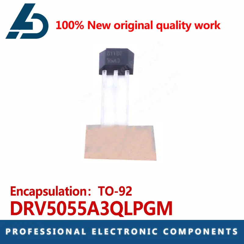 DRV5055A3QLPGM Tela de Seda 55A3 Sensor de Efeito Hall Bipolar TO-92 em Linha Sensor Magnético