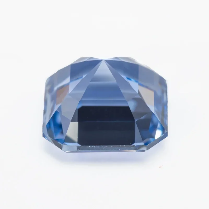 Lab Grown Sapphire Cornflower Color Asscher Cut Charms Extremely Shiny Gemstone DIY Ring Necklace Earrings Main Materials