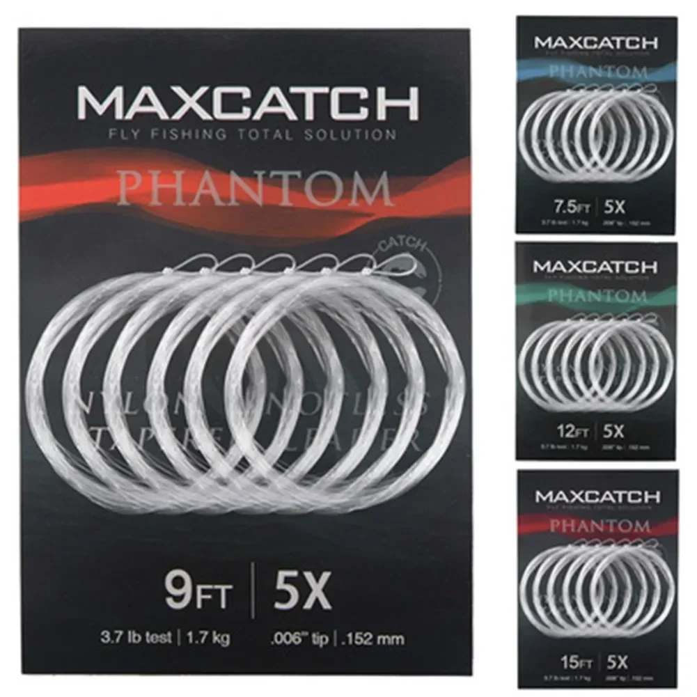 5 pezzi lenza da pesca a mosca leader conico 9FT 0X/1X/2X/3X/4X/5X/6X/7X 5 pezzi lenza da pesca a mosca leader conico 9FT cavi