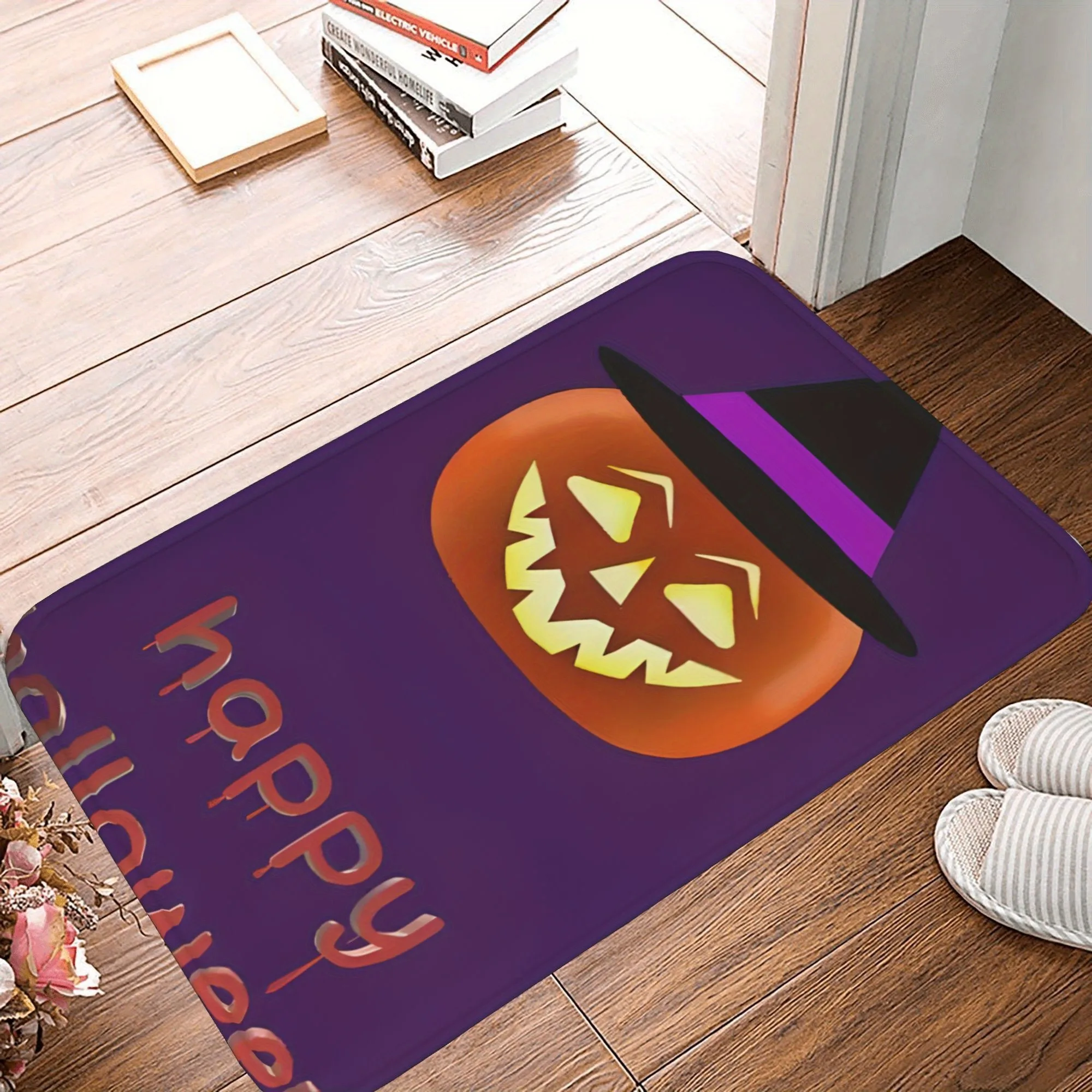 

1PC Halloween Pattern Kitchen Rug Non-Slip Door Mat Pop design Bathroom Rug Bath Mat Carpet for Home Sink Laundry Decor