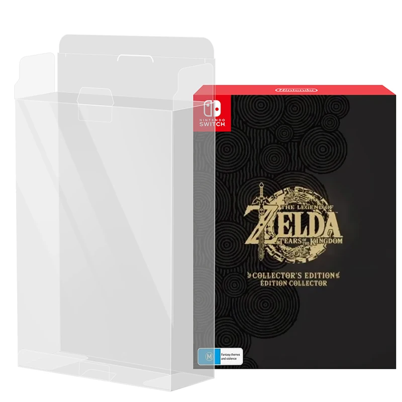 

Clear Protective Case Acid-Free Crystal for Legend of Tears of the Kingdom Collectors Edition (Switch 2023) PET Transparent
