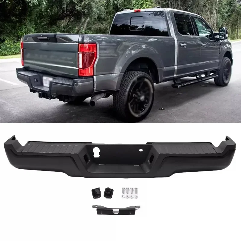 Black Rear Bumper Assembly For 2017-2022 Ford F250 F-50 Super Duty W/O Park FO1103195