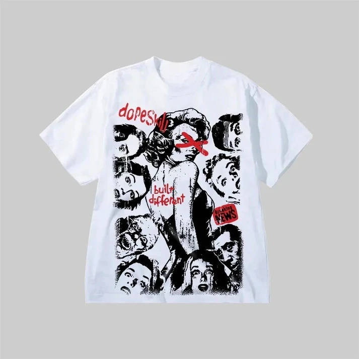 

Distinctive Marilyn Monroe Street Fashion Graphic Printing Summer Luxury Brand Cotton Men's and Women's T-Shirts Short Sleeves