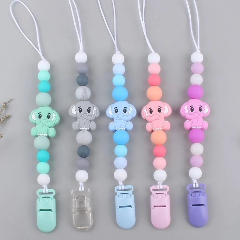 

M76C силиконовый зажим для соски с милыми животными для младенцев, девочек и мальчиков, соска-пустышка для прорезывания зубов