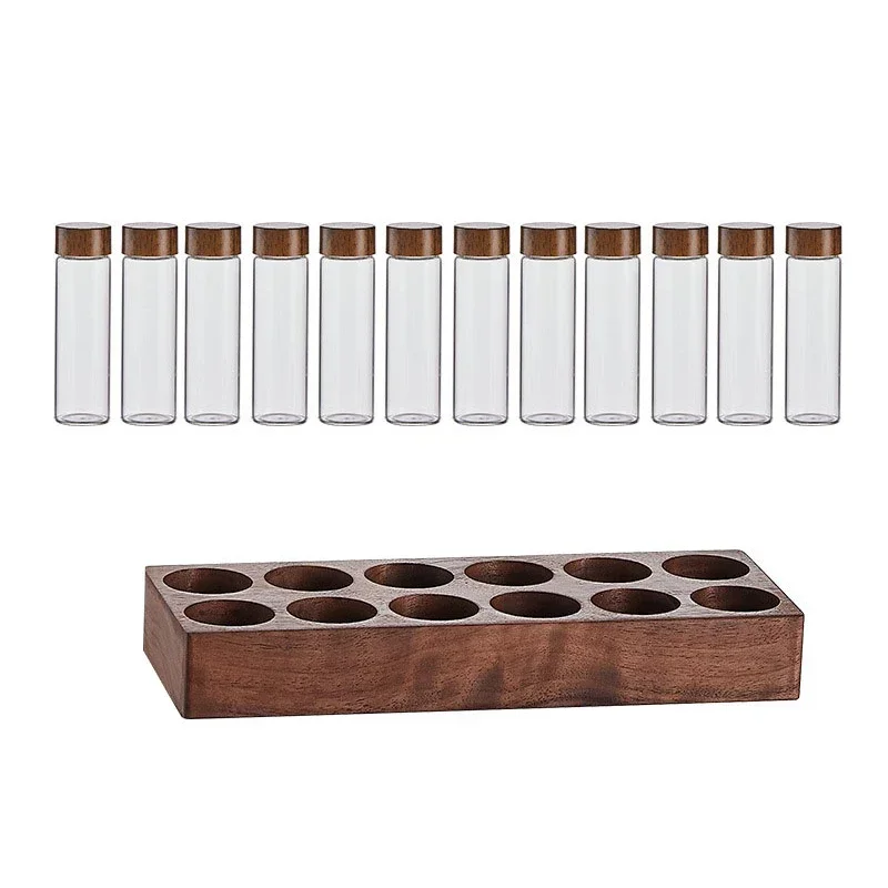 

Coffee Beans Storage Container Display Rack Coffee Tea Tube Bottle Glass Espresso Coffee Storage Accessories Tool Coffeware Sets