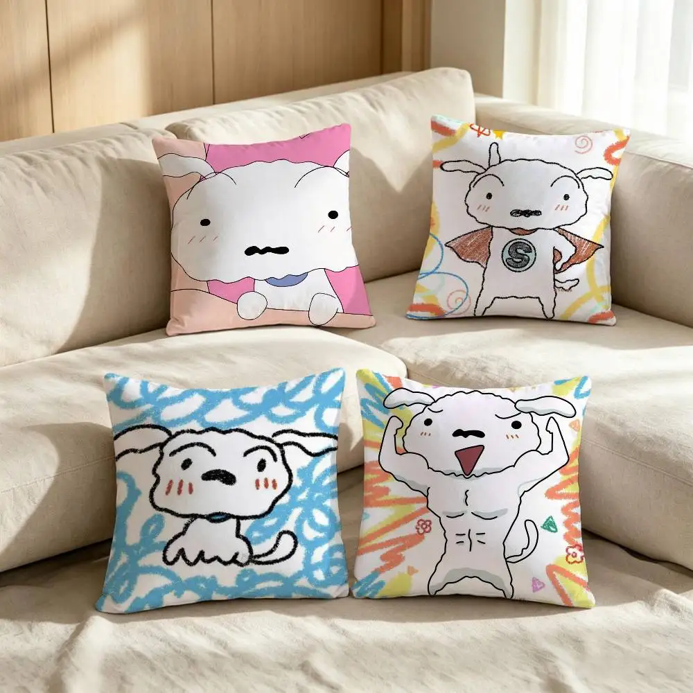 Cartoon Shin-Shiro Cute chan Fashion Decorative Pillowcase Throw Cover Pillow Case Cushion For Living Room Square Home Decor