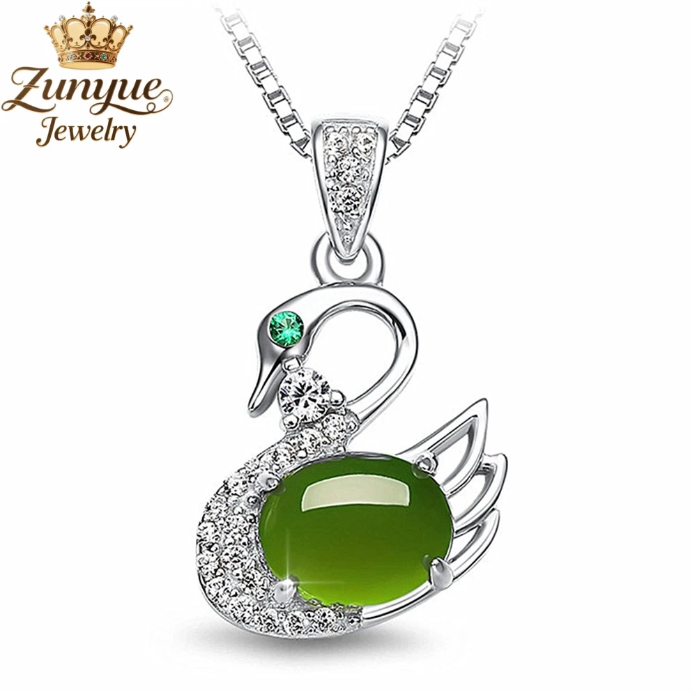 

Natural Hetian Jade White Swan Necklace Pendant Luxury Quality Jewelry Fashion Jewelry Charms Gift Exquisite Elegant Popular