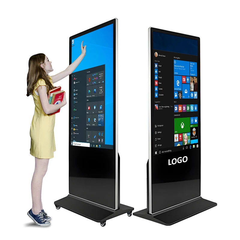 

43-Inch floor rack Touch screen LCD digital signage Indoor information interactive advertising booth