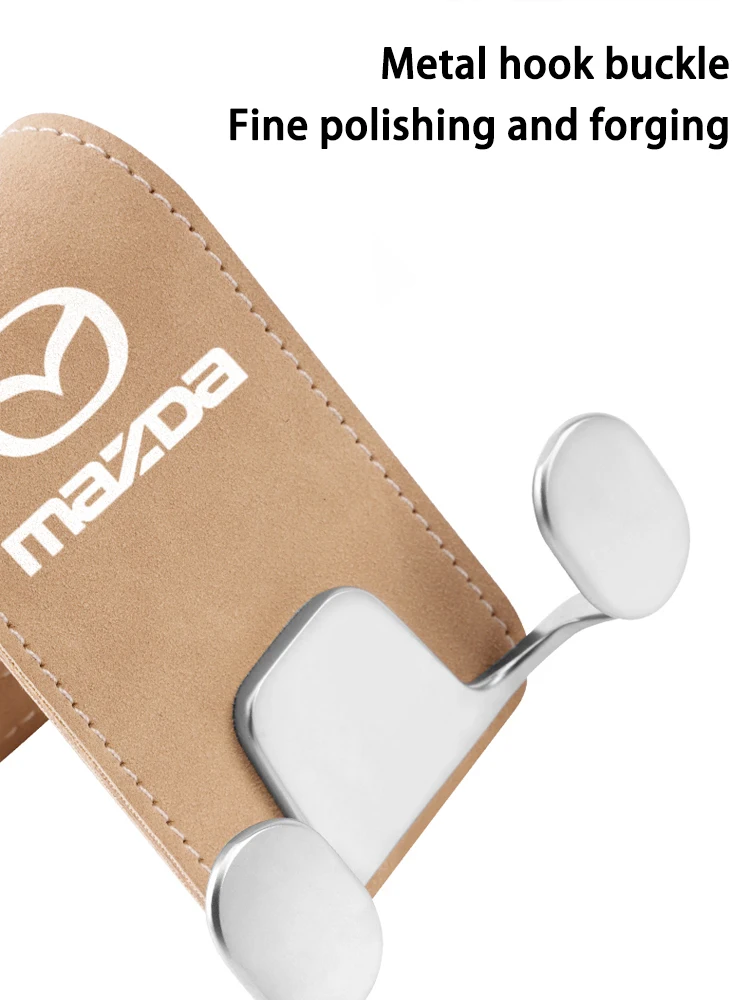 الجلد المدبوغ هوك مزدوج المقعد الخلفي مسند الظهر هوك سيارة الداخلية المنظم اكسسوارات لمازدا 3 6 CX5 2 CX3 CX9 MX5 RX8 Axela #2