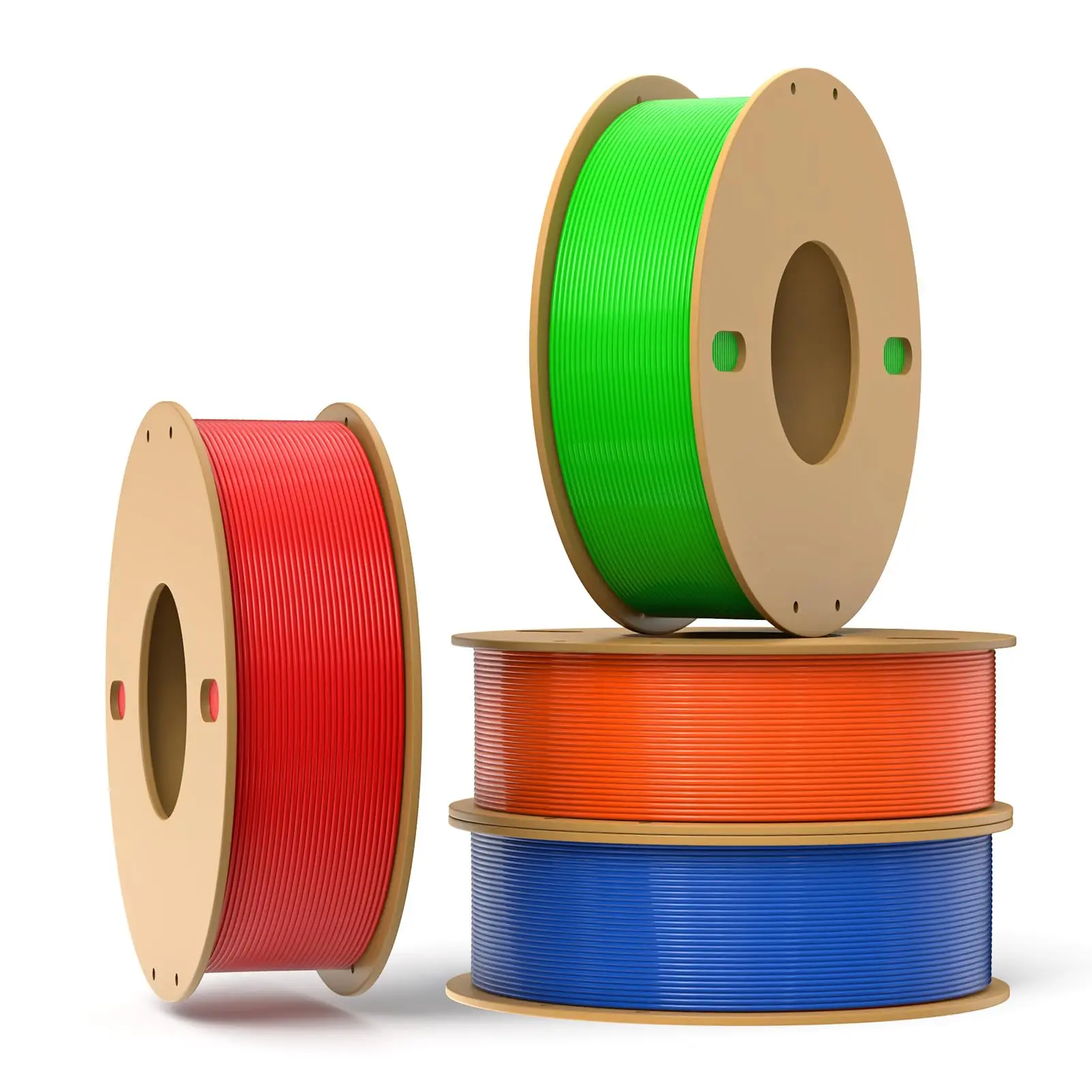 

Нить для 3D-принтера PETG 1,75 мм, 4 упаковки, нить, 0,25 кг (0,55 фунтов) на катушку, нить для 3D-принтера размером 1,75 мм, красный + зеленый + бл